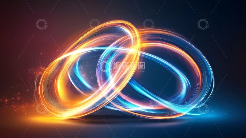 高清大图下载【趣麦麦图】光圈交错动态效果背景