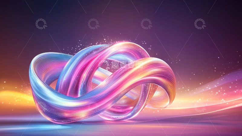 高清大图下载【趣麦麦图】色彩斑斓的动态线条艺术