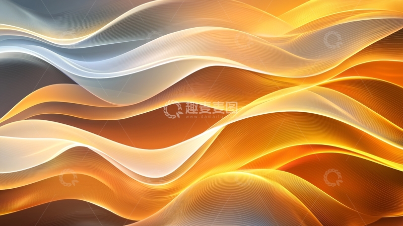 高清大图下载【趣麦麦图】抽象波浪线条背景图
