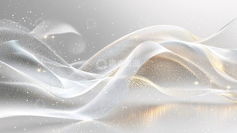 高清大图下载【趣麦麦图】梦幻波浪粒子背景