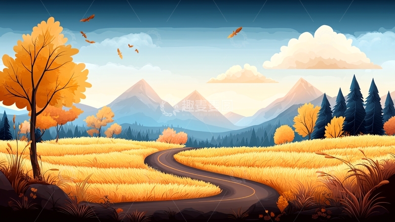 高清大图下载【趣麦麦图】秋日田园风光96