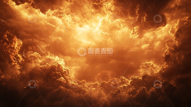 高清大图下载【趣麦麦图】雷电风暴云层背景