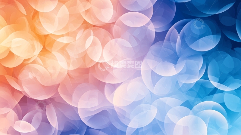 高清大图下载【趣麦麦图】渐变色抽象圆形背景