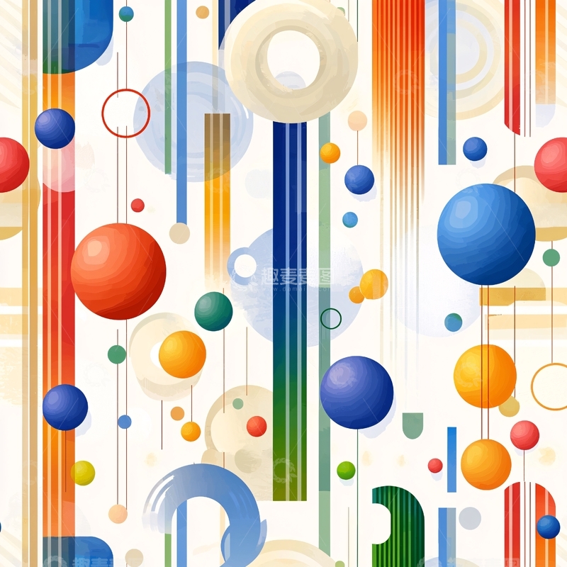高清大图下载【趣麦麦图】抽象几何色彩图案背景
