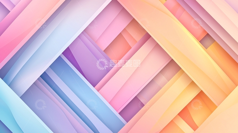 高清大图下载【趣麦麦图】抽象几何色彩拼接背景图