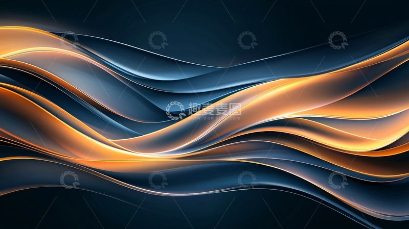 高清大图下载【趣麦麦图】抽象波浪线条背景素材