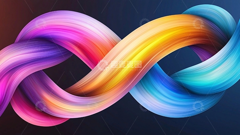 高清大图下载【趣麦麦图】色彩渐变扭曲线条艺术设计