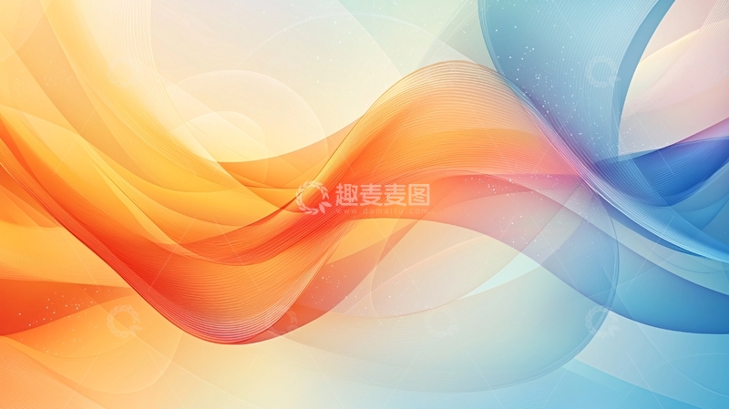 高清大图下载【趣麦麦图】抽象波浪线条背景素材