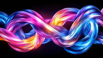 色彩斑斓的扭曲线条艺术