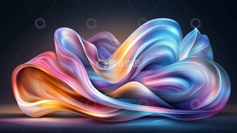 高清大图下载【趣麦麦图】色彩流动抽象艺术背景