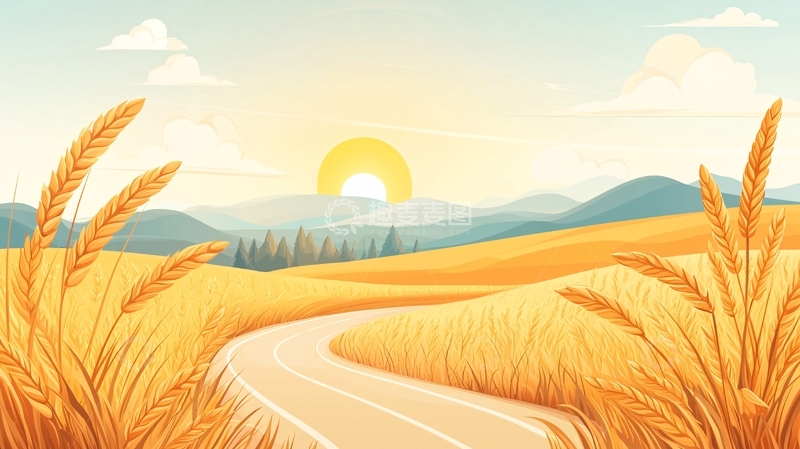 高清大图下载【趣麦麦图】金色的麦田高清图片