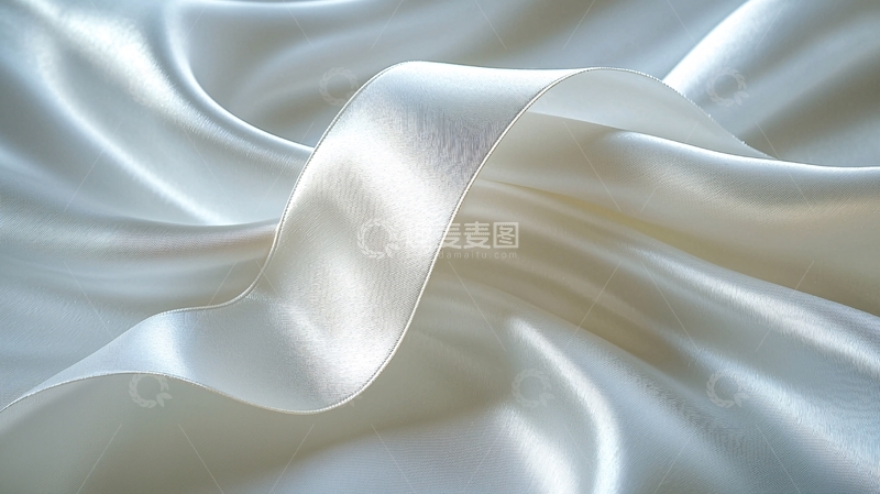 高清大图下载【趣麦麦图】丝绸光泽流动白色面料