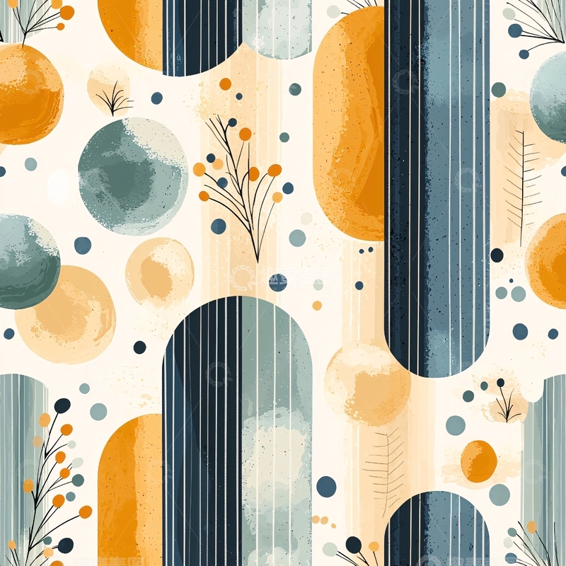 高清大图下载【趣麦麦图】抽象几何艺术背景图案