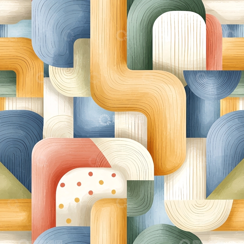 高清大图下载【趣麦麦图】抽象几何木质纹理背景图案