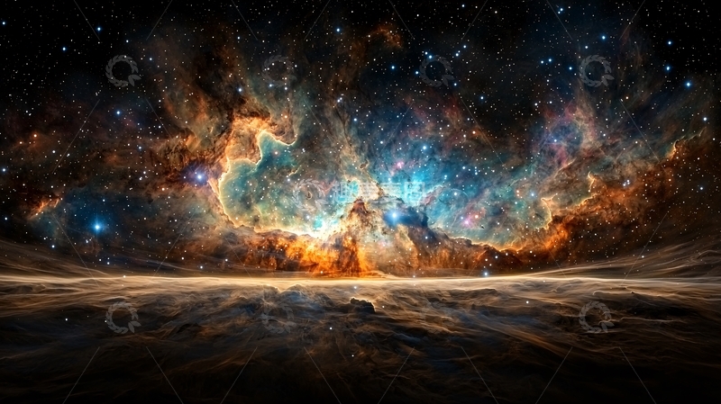 高清大图下载【趣麦麦图】绚丽多彩的星云宇宙