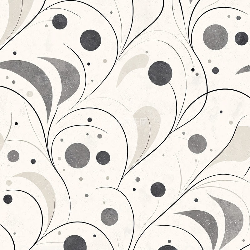 高清大图下载【趣麦麦图】抽象黑白艺术图案背景