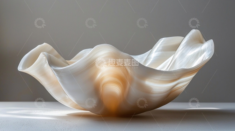 高清大图下载【趣麦麦图】乳白色半透明碗状物体