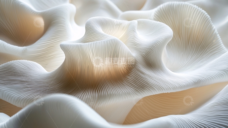 高清大图下载【趣麦麦图】白色丝绸般的起伏纹理