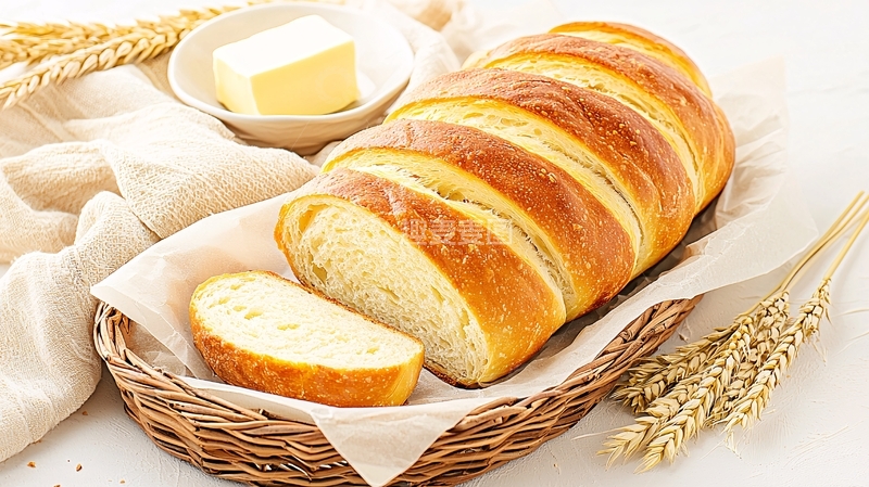 高清大图下载【趣麦麦图】面包切片与黄油