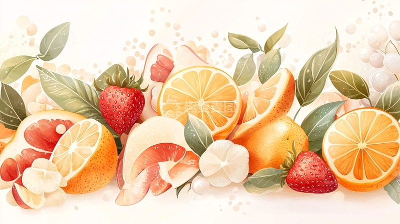 高清大图下载【趣麦麦图】色彩鲜艳的水果静物