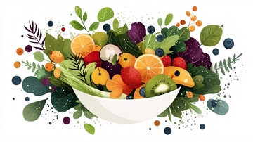 色彩鲜艳的健康水果沙拉