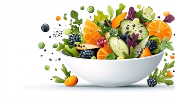 色彩鲜艳的水果沙拉