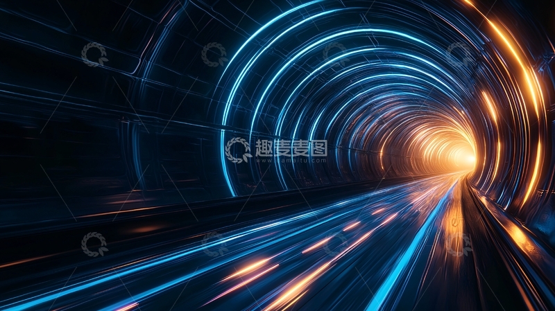 高清大图下载【趣麦麦图】未来科技感隧道