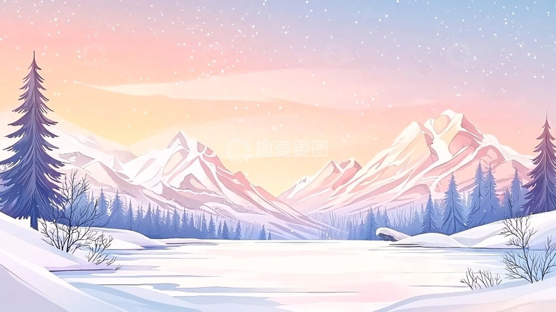 高清大图下载【趣麦麦图】雪山冰湖高清图片