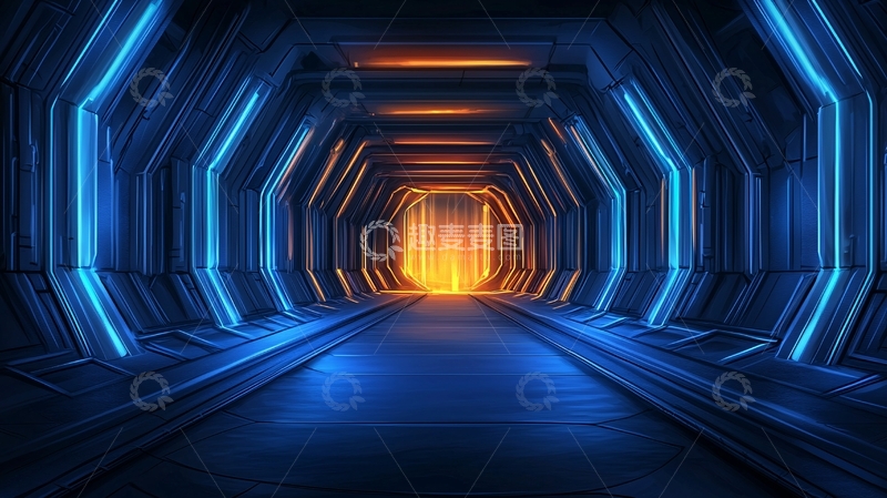 高清大图下载【趣麦麦图】科技感隧道高清图片