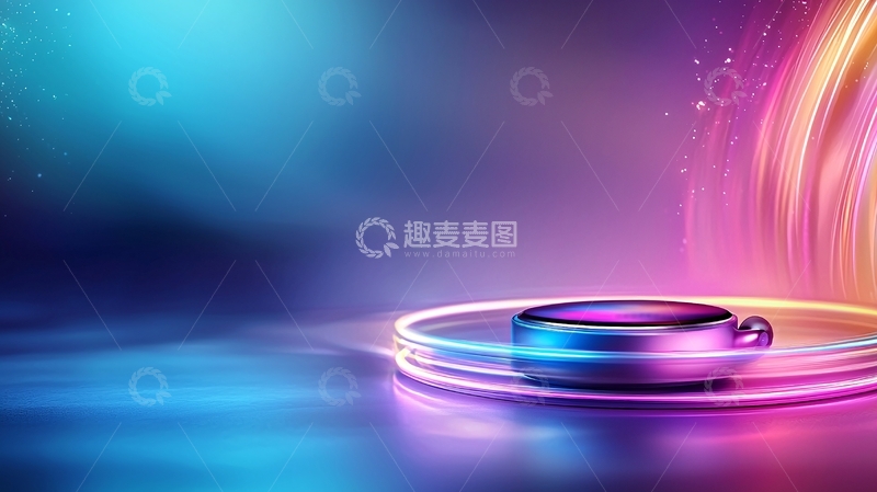 高清大图下载【趣麦麦图】科幻霓虹背景