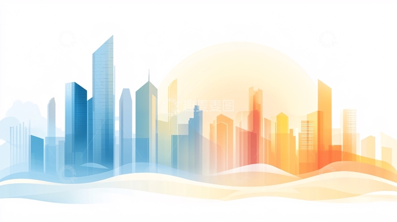 高清大图下载【趣麦麦图】抽象城市轮廓