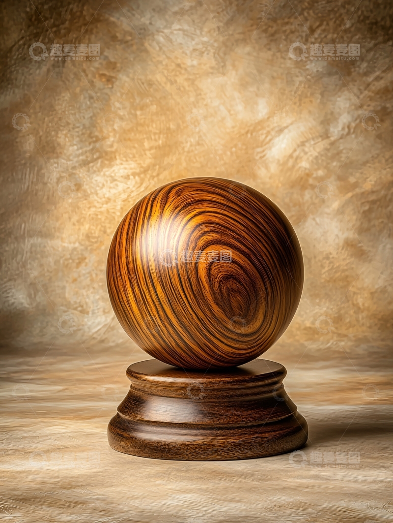 高清大图下载【趣麦麦图】木纹球体静物特写
