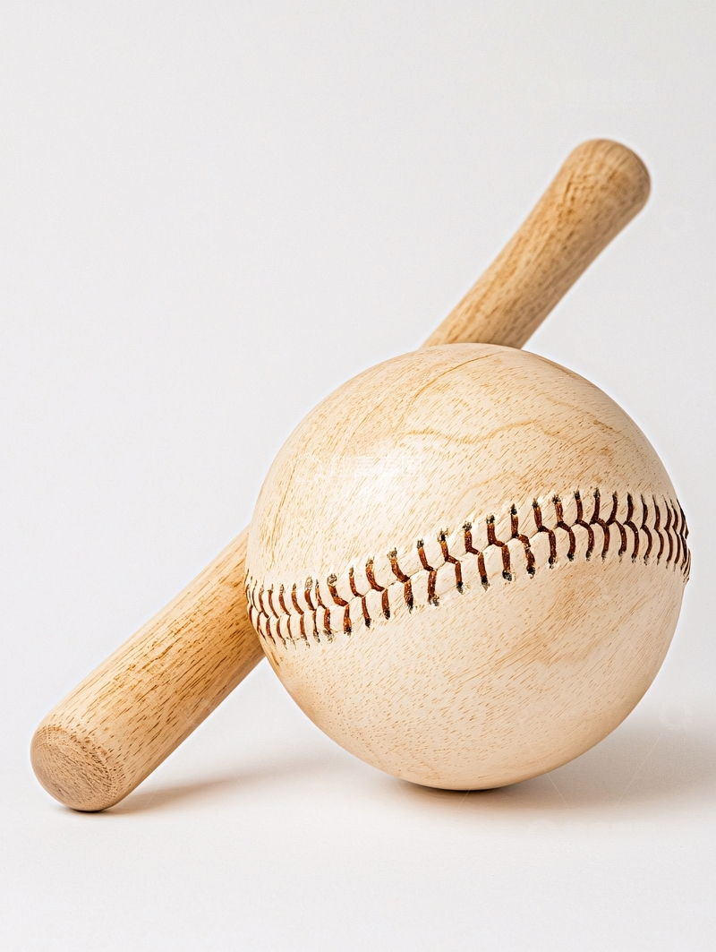 高清大图下载【趣麦麦图】木制棒球拨浪鼓