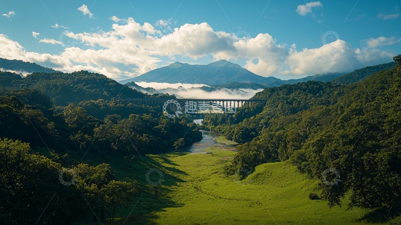 高清大图下载【趣麦麦图】绿色山谷高清图片