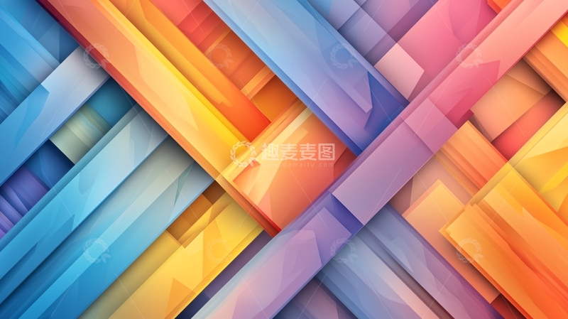 高清大图下载【趣麦麦图】彩色条纹交织的抽象背景