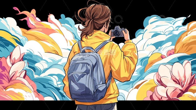 高清大图下载【趣麦麦图】女孩背影高清图片