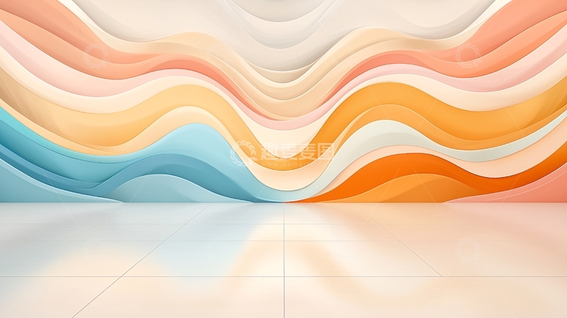 高清大图下载【趣麦麦图】抽象波浪渐变背景