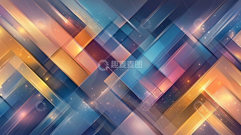 高清大图下载【趣麦麦图】抽象几何光影背景