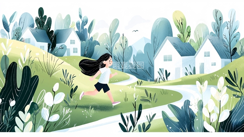 高清大图下载【趣麦麦图】女孩在田野漫步