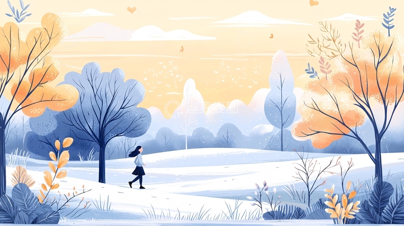 高清大图下载【趣麦麦图】冬季公园的宁静氛围