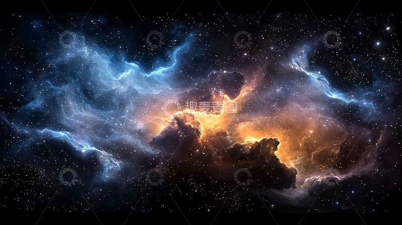 高清大图下载【趣麦麦图】星云与恒星的艺术插画