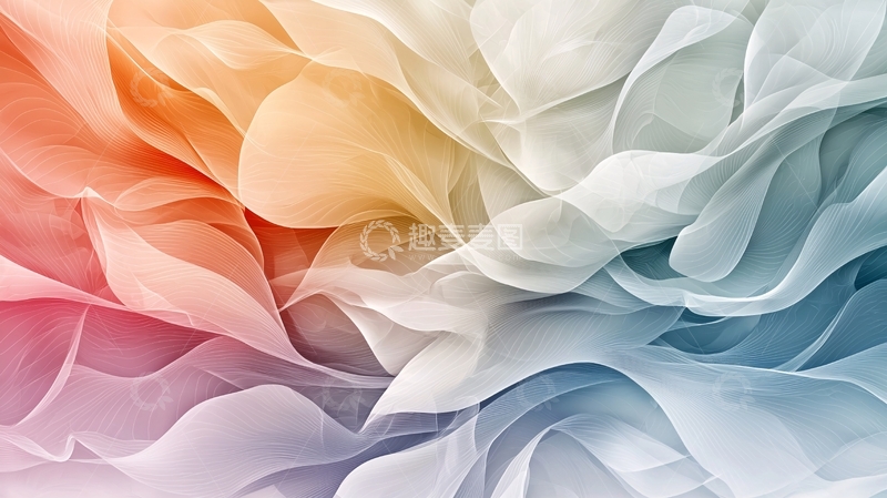 高清大图下载【趣麦麦图】抽象波浪线条背景素材