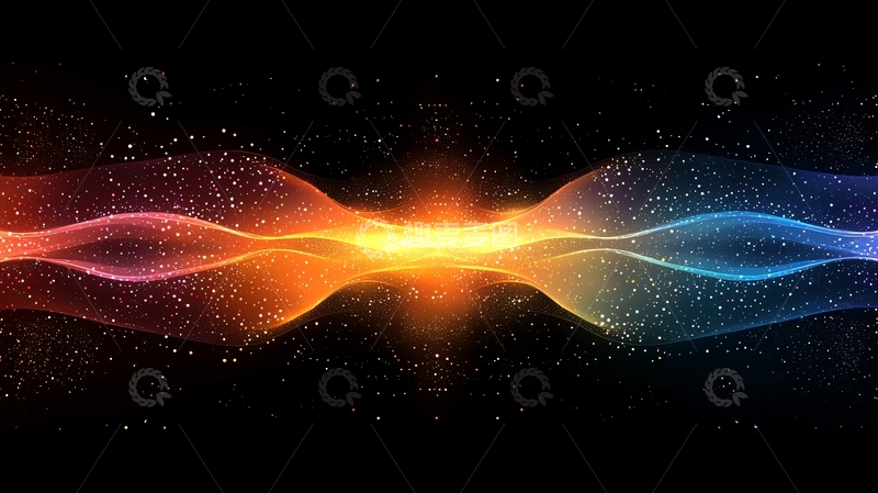 高清大图下载【趣麦麦图】色彩波浪星空背景素材