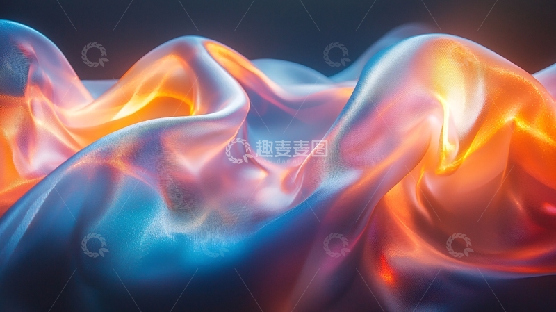 高清大图下载【趣麦麦图】流动的光影波纹背景