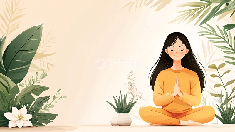 高清大图下载【趣麦麦图】冥想女性高清图片