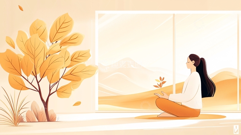 高清大图下载【趣麦麦图】冥想的女人高清图片