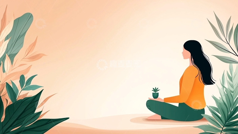 高清大图下载【趣麦麦图】冥想女子高清图片