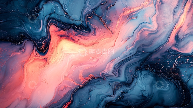 高清大图下载【趣麦麦图】抽象流动色彩艺术背景