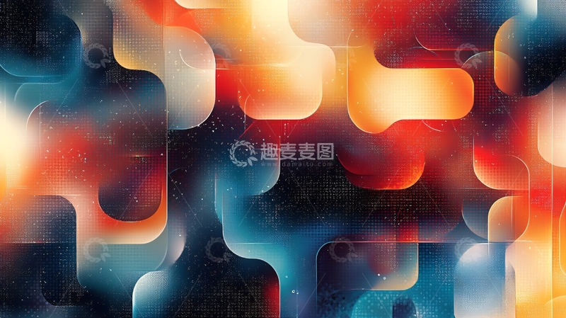 高清大图下载【趣麦麦图】抽象几何光影背景素材