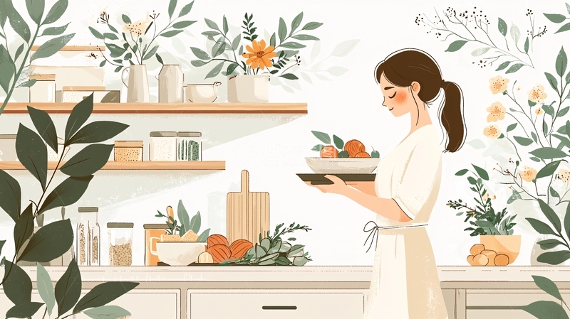 高清大图下载【趣麦麦图】厨房里的宁静一刻